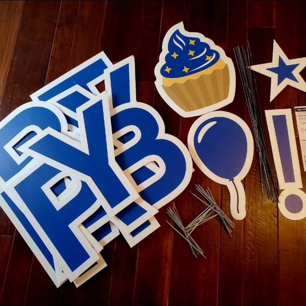 Happy birthday yard sign